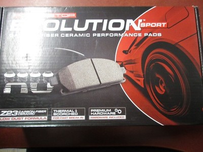 EVOLUTION SPORT POWERSTOP Z23-1912 CARBON FIBER CERAMIC BREAK PADS OPEN BOX QS