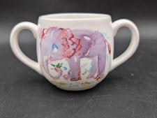 Tiffany Co. Jungle Childs Mug Cup 2 Handles Elephant Bone China England 2002 VTG