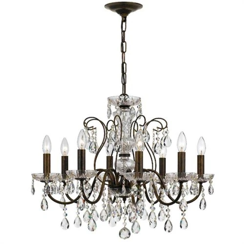 Crystorama Butler 25 1/2" W English Bronze 8-Light Crystal Chandelier - Picture 4 of 8