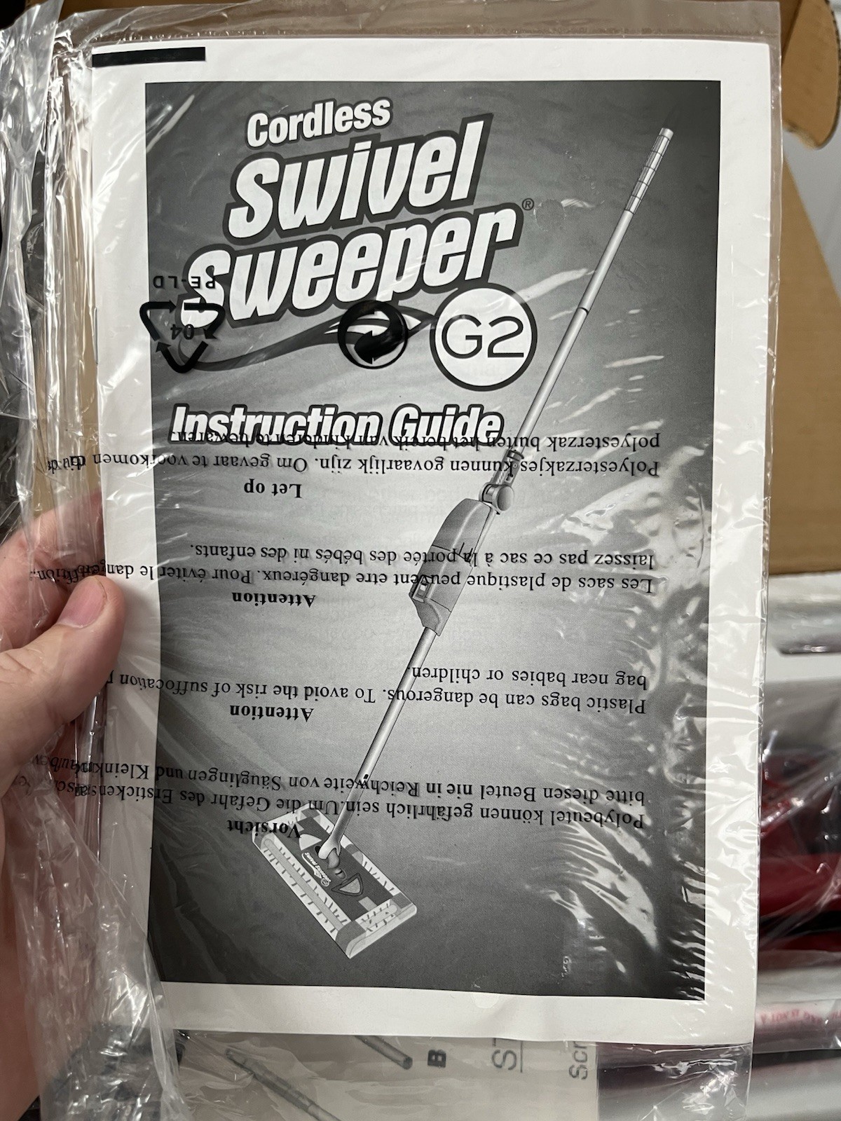 Ontel Cordless Swivel Sweeper G2 Seen on TV NEW in Box Papers, Instructions (XX)