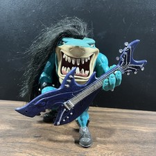 Street Sharks 1995 "Rox" Action Figure Street Wise Designs Rocker w/ Guitar
