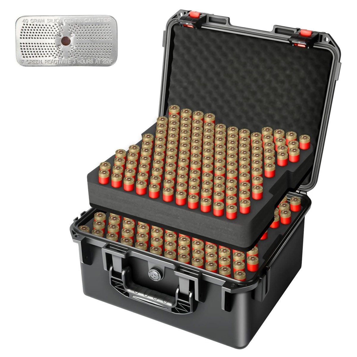 Shotgun Shell Case for 12 Gauge Ammo: 260 Rounds Waterproof
