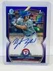 2023 Bowman Chrome Wyatt Langford 1st Auto Purple #229/250