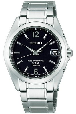 SEIKO SBTM229 Titanium Black Solar Men's Watch New in Box