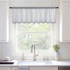 Half Window Sheer Curtains Rod Pocket Semitranslucent Voile Drapes Extra Wide...