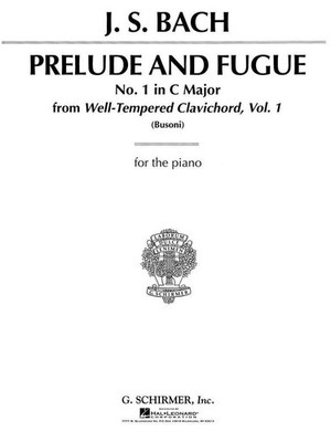 Prelude and Fugue in C Major (No. 1) Johann Sebastian Bach Book [Softcover] Pian