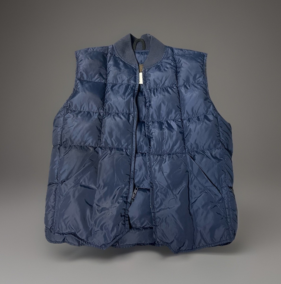 Vintage 70s Eddie Bauer Vest Goose Down Quilted Puffer Zip