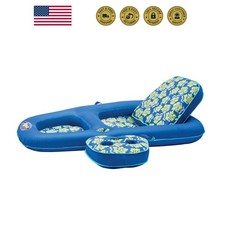 Aqua Campania Ultimate 2-in-1 Pool Float Lounge   Extra Large   Inflatable Po...