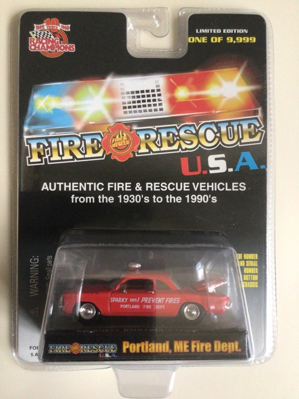 Racing Champions Portland Maine Fire Department 1960 Chevy Corvair