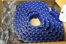 Intralox Series 100 Conveyor Belt Flush Edge Raised Rib Blue Acetal 11.83' x 3"