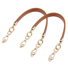 2Pcs 40cm/15.75" PU Leather Purse Replacement Handle Strap for Handbag Brown 