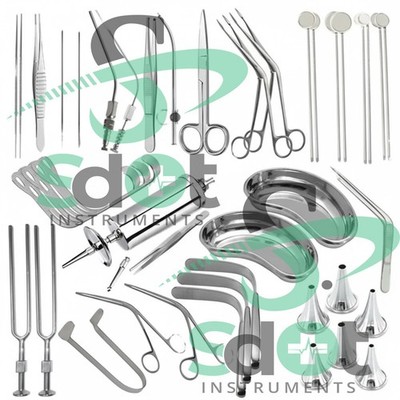 Ent Examination Set of 39Pcs for inspection of the face ears nose throat and ENT