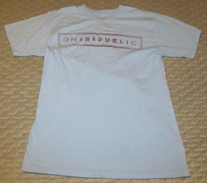 One Republic Native Summer 2014 Tour T-Shirt L Concert Band Size M Medium Blue