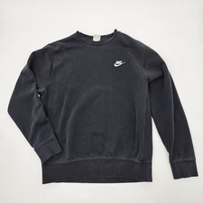 Nike Sportswear Club Fleece Crewneck Sweatshirt Men's Size Medium BV2667 Black