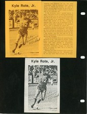 Kyle Rote, Jr. – Signed Item Affixed to Black Page