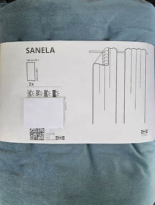 Ikea SET OF 2 PANELS Sanela Curtains Drapes Room Darkening Velvet 55''x98''