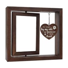 Rotating Pet Memorial Picture Frame 4x6 Tributes for Dogs Cats Sympathy Gift