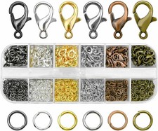 Lobster Claw Clasps and Open Jump Rings Set, 6 Colors Lobster Clasps for Jewelry