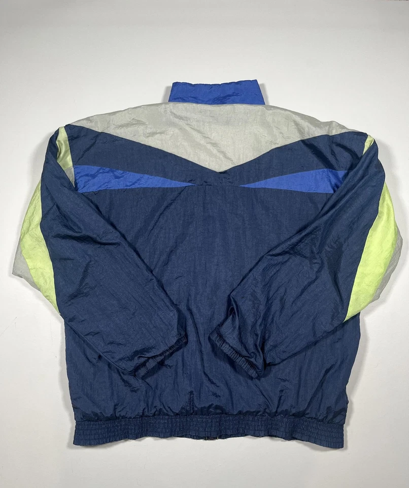 Vintage Sergio Tacchini Jacket Mens 44 Large Blue Windbreaker 90s Italy VTG Read - Image 2 of 4