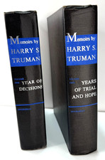 MEMOIRS by HARRY S. TRUMAN 2 Volume Set Doubleday 1955 & 1956 in Good Condition