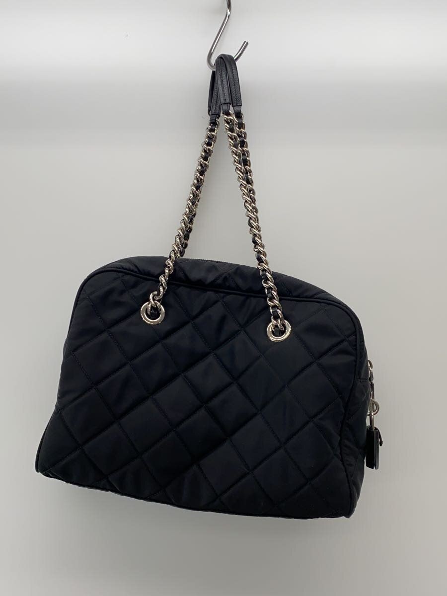PRADA Handbag Polyester Black Solid Used - image 3