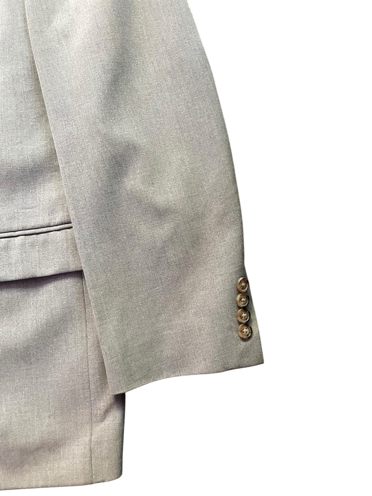 Chaps Light Gray Blazer Jacket 2 Button Lined Cla… - image 4