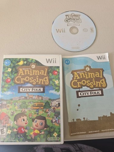 Animal Crossing City Folk (Nintendo Wii, 2008) CIB Tested