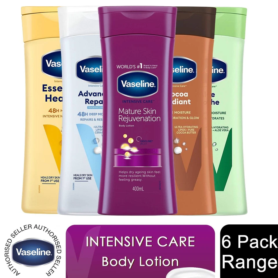 Vaseline Intensive Care Non-Greasy Body Lotion, 6 Pack, 400ml