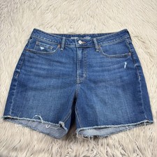Old Navy Women's 12 Medium Wash High Rise OG 5" Straight Cut Off Shorts