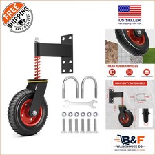 Swivel Rubber Gate Wheel - 600 LBS Load, Dual Mount Options for Easy Install