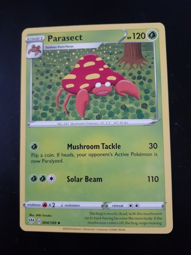 Parasect - 004/189 - Darkness Ablaze - Pokemon Card - Mint/NM