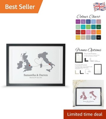 Personalisiertes Kartengeschenk für Umzug ins Ausland - einzigartiger individueller Druck in verschiedenen Größen