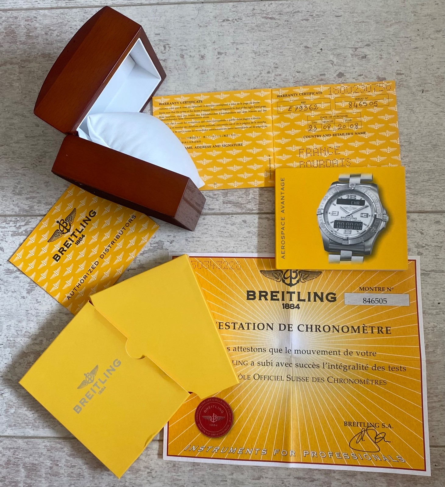 BREITLING EVO CHRONOMETER AEROSPACE TITANIUM WHIT… - image 4