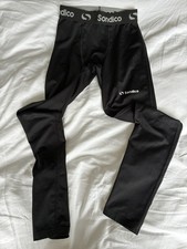 Sondico black base layer sports trousers/leggings age 11-12