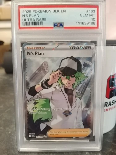 N's Plan - Pokemon TCG Black Bolt Ultra Rare Trainer Card 163/086 - PSA 10