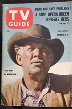 Vintage TV Guide Magazine November 19, 1960 Wagon Train Star Ward Bond Cover 