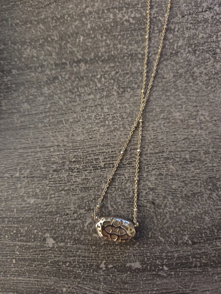 Kendra Scott Elisa TX Teal Texas Pendant Gold Necklace NWT - Image 3 of 4