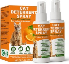 Cat Deterrent Spray 2 Pack, Natural Non-Plant Based Anti-Scratch Anti-Marki...