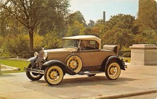 1931 Ford Model A De Luxe Coupe Automobile Auto Old Car Postcard