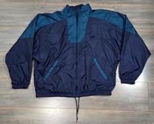Vintage 90's Nike Windbreaker Youth Large or Men's Small Navy Blue/Green
