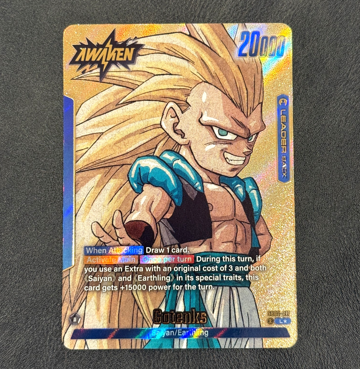 GOTENKS SB02-017 Dragon Ball Fusion World Manga Booster 2 Gold
