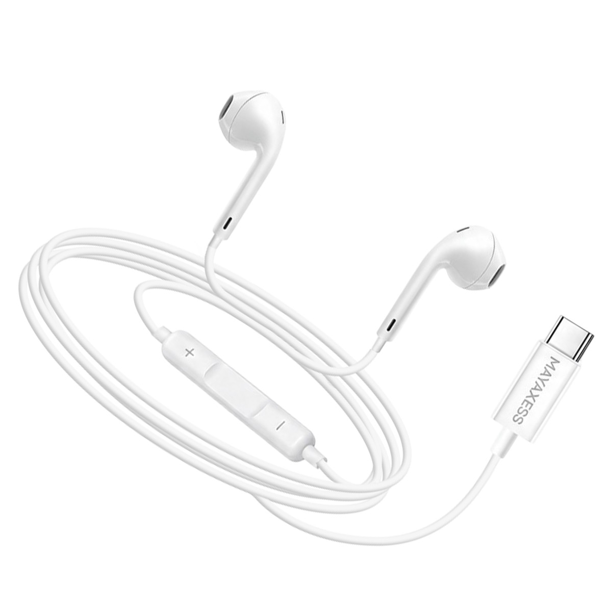 Mayaxess écouteurs USB-C audio pur avec télécommande pour Galaxy A57