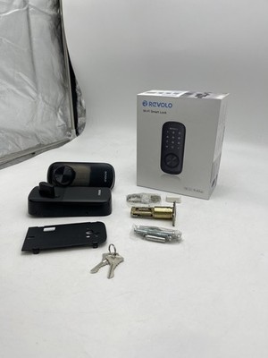 REVOLO SMART WIFI KEYLESS ENTRY DOOR LOCK WITH TOUCHSCREEN KEYPAD WFP01 - BLACK