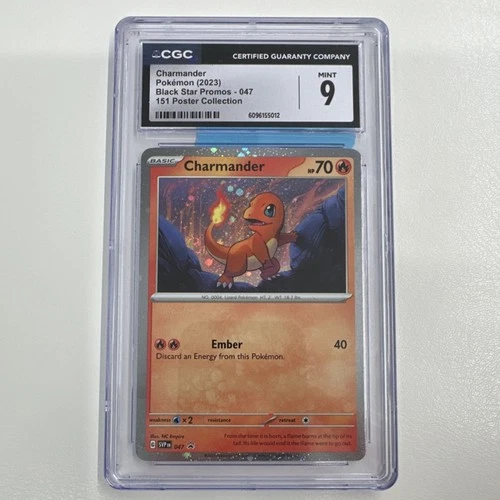 Pokemon TCG Charmander #047 Black Star Promo Cosmos Holo Graded CGC 9 Mint!