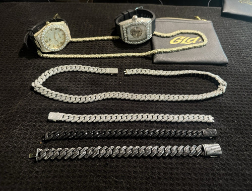 GLD Alpha Era Men’s Lot of 2 42mm Analog Watches Silver/Black Leather