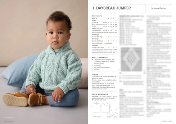 Patons Pattern Booklet #8034 Sweet And Snug Sizes 3Months-2Years - Image 3 of 4