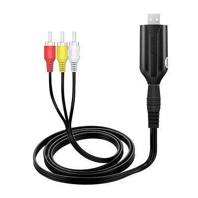 USB 2.0 VHS To DVD Converter Video Capture USB2.0 to RCA Adapter Cable