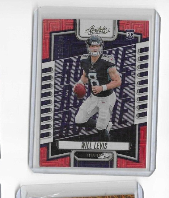 2023 Panini Absolute Football Will Levis #114 RC Red Square /499 Titans