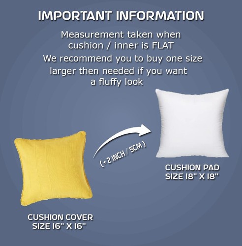 Paquete de 2 almohadillas de cojín extra profundas de 18x18 pulgadas insertos rellenos dispersos - Imagen 2 de 8