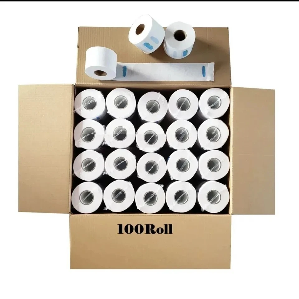 FULL BOX NECK STRIP Rolls Disposable Elastic Paper Collar Barber Shop 100 Rolls - Image 3 of 3